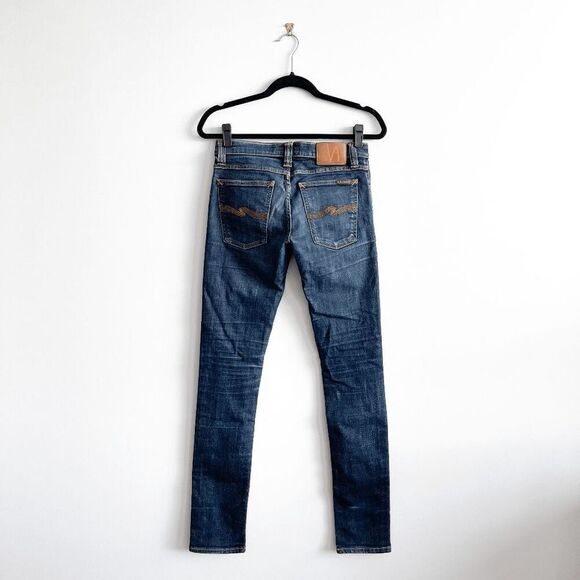 Nudie Jeans Co Womens Tight Long John Classic Denim Skinny Jeans Blue Size 27x34 - Picture 2 of 14